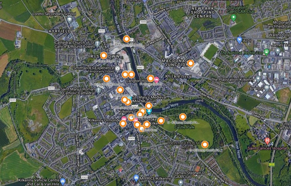 Connected Kilkenny Sculpture Trail Map